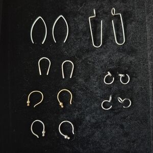 Simple Huggie Earrings - 8 Pair